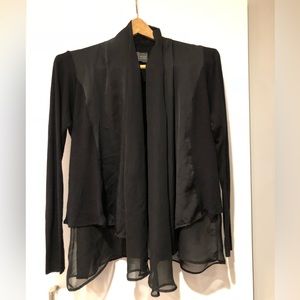 Black gauzy sweater jacket